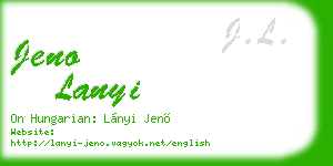 jeno lanyi business card